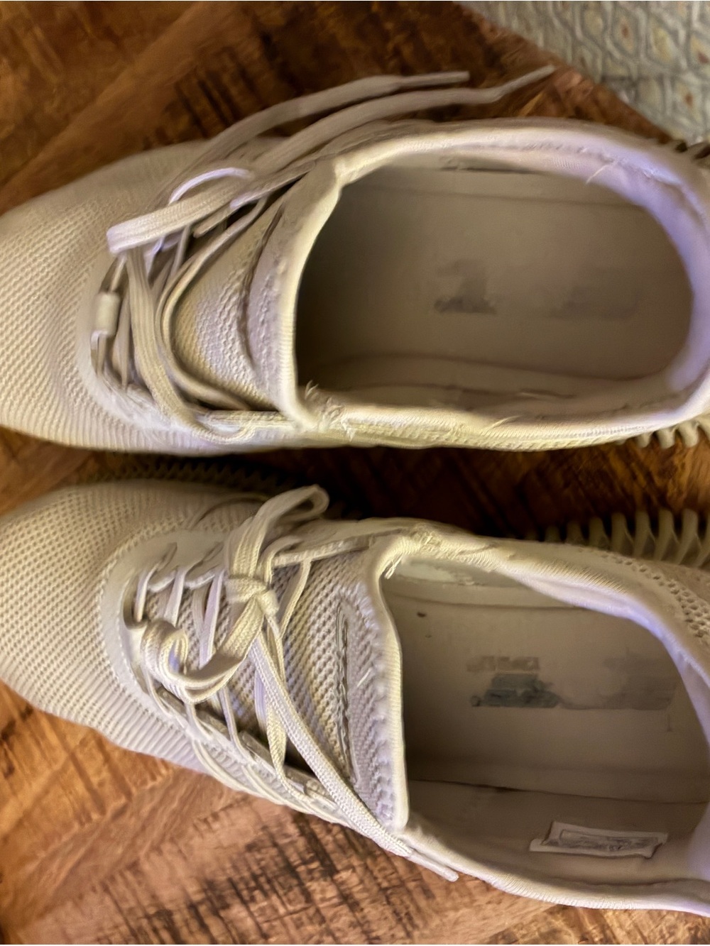 Skechers Women's Cream Knit Lace-Up Sneakers